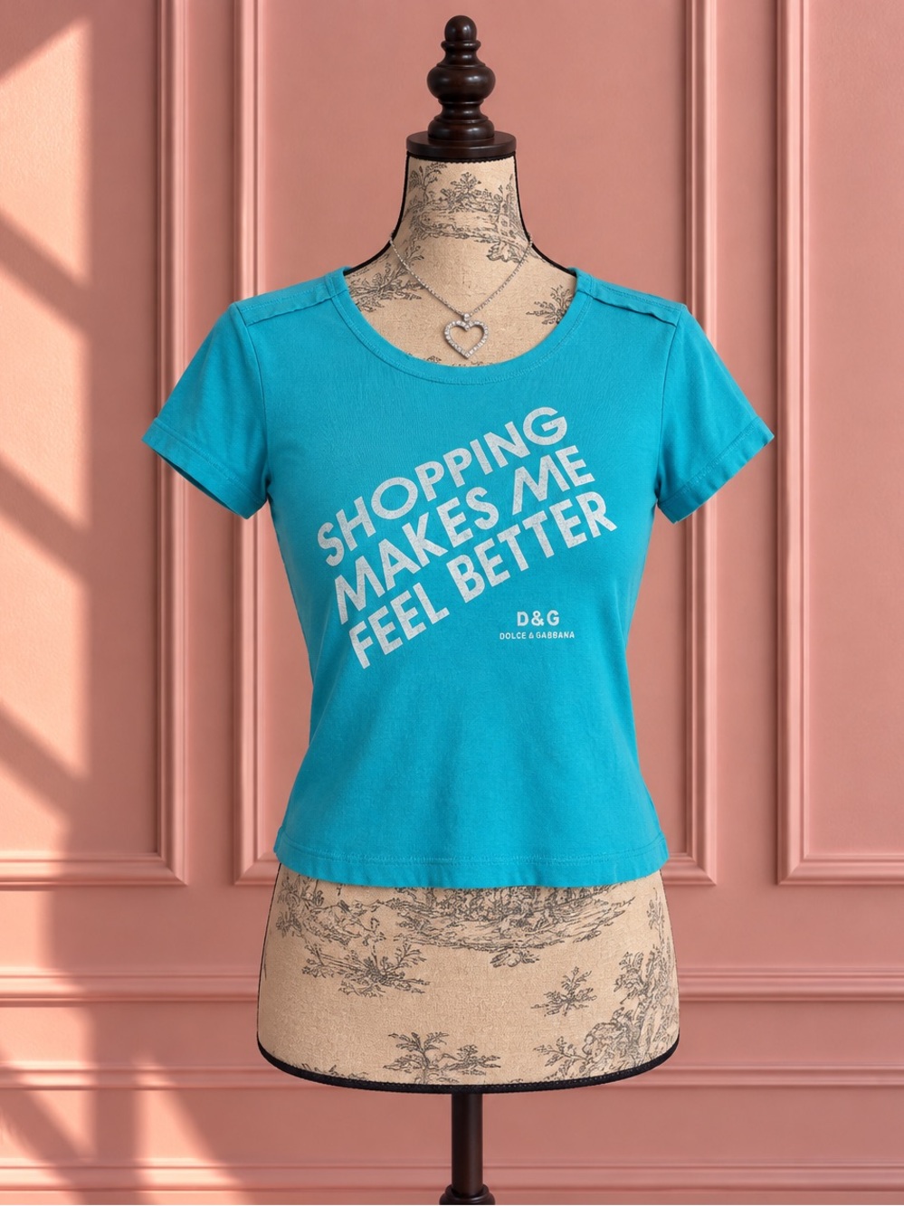 Dolce & Gabbana Turquoise Graphic Short Sleeve Tee Size L